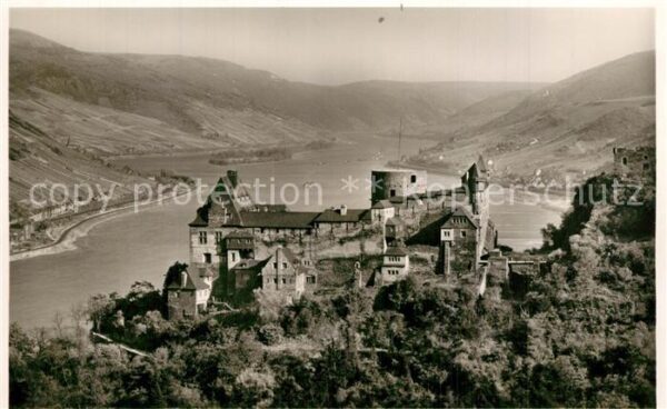Bingen Rhein Burg Fliegeraufnahme