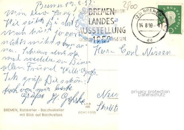 Bremen Ratskeller Bacchuskeller Bacchusfass – Bild 2