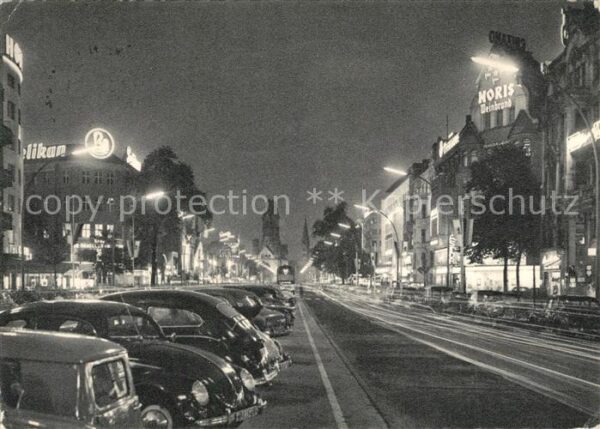 Berlin Kürfürstendamm Nachtaufnahme Gedächtnis