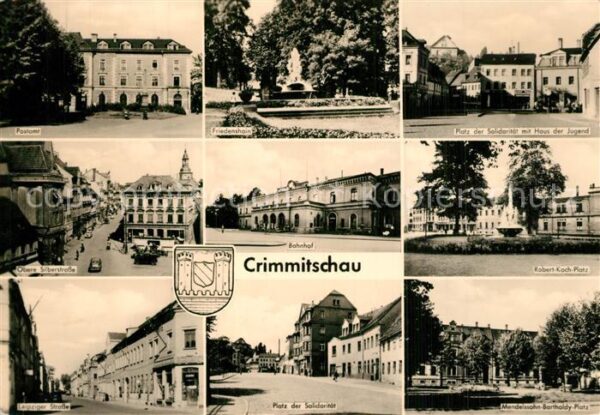 Crimmitschau Postamt Friedenshain Platz der Solidari
