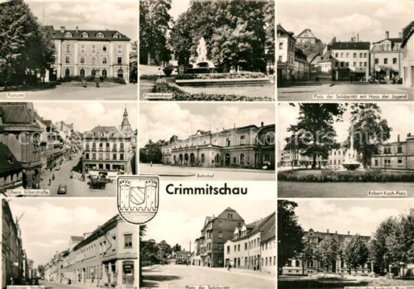 Crimmitschau Postamt Friedenshain Platz der Solidari