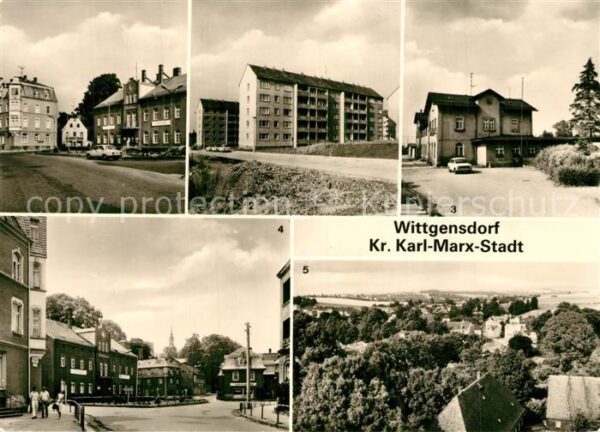 Wittgensdorf Karl Marx Platz Neubaugebiet Bahnhof Üb