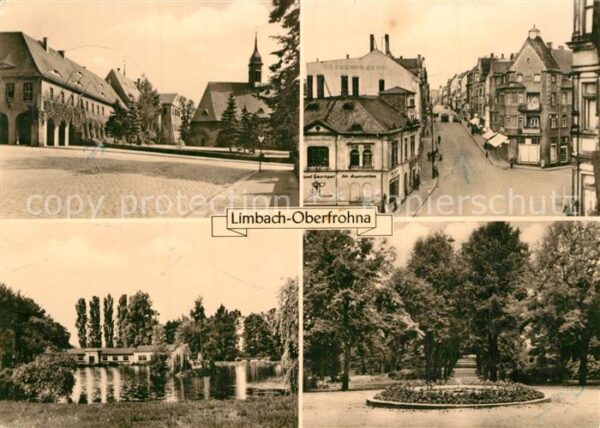 Limbach Oberfrohna Stadtansichten Teich Park