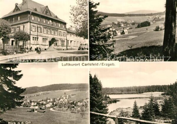 Carlsfeld Erzgebirge Gasthaus Zum grünen Baum Panorama Blick