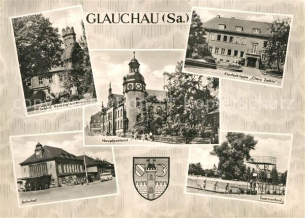 Glauchau Schloss Postamt Kinderkrippe Clara Zetk
