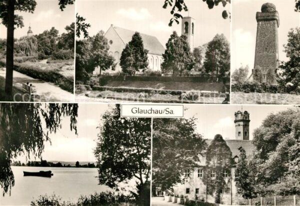 Glauchau Teilansichten Kirche Trum Partie am Was
