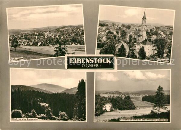 Eibenstock Panorama Stadtbild mit Kirche Betriebsf