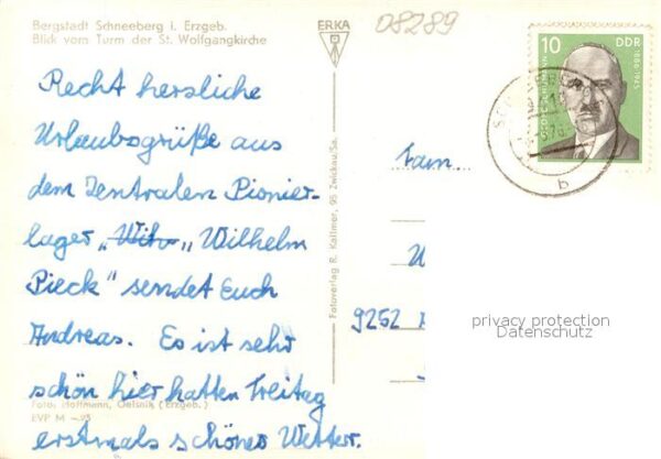 Schneeberg Erzgebirge Panorama Blick vom Turm der St. Wolfgan – Bild 2