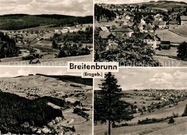 Breitenbrunn Erzgebirge Teilansichten Landschaftspanorama