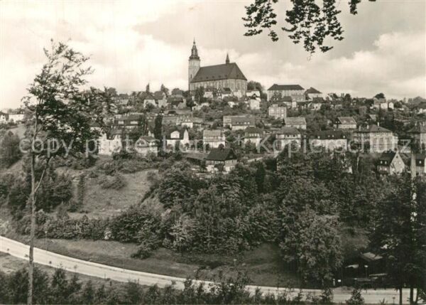 Schneeberg Erzgebirge Stadtbild mit Blick zur Kirche