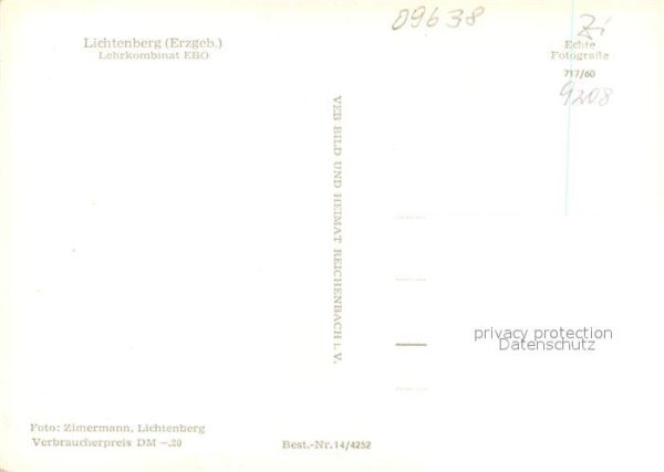 Lichtenberg Erzgebirge Lehrkombinat EBO – Bild 2