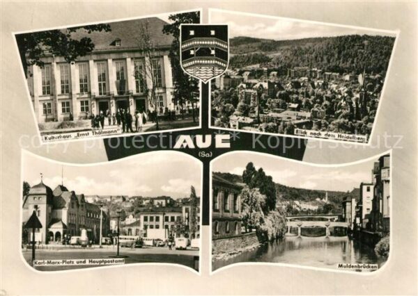 Aue Erzgebirge Kulturhaus Ernst Thälmann Karl Marx Pla