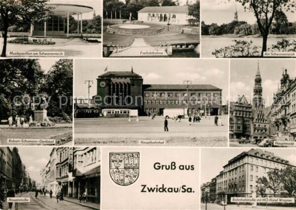 Zwickau Sachsen Musikpavillon Schwanenteich Freilichtbü