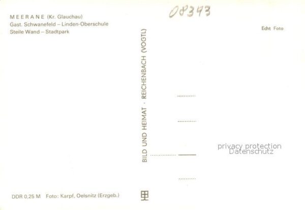 Meerane Gaststätte Schwanefeld Denkmal Linden O – Bild 2