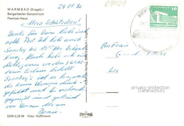 Warmbad Wolkenstein Bergarbeiter Sanatorium Pawlow Haus – Bild 2