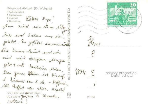 Ahlbeck Ostseebad FDGB Erholungsheim Fortschritt Speisera – Bild 2