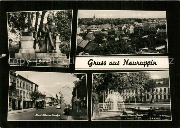 Neuruppin Fontane Denkmal Statue Karl Marx Strass