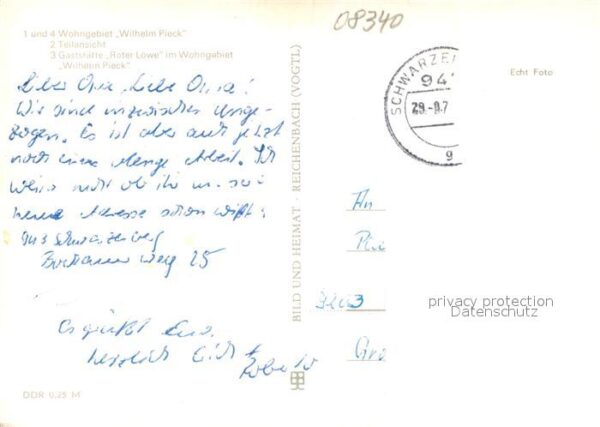 Schwarzenberg Erzgebirge Wohngebiet Wilhelm Pieck Gaststätte Rot – Bild 2