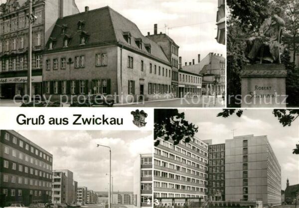 Zwickau Sachsen Schumann Haus Denkmal Neubaugebiet Plan