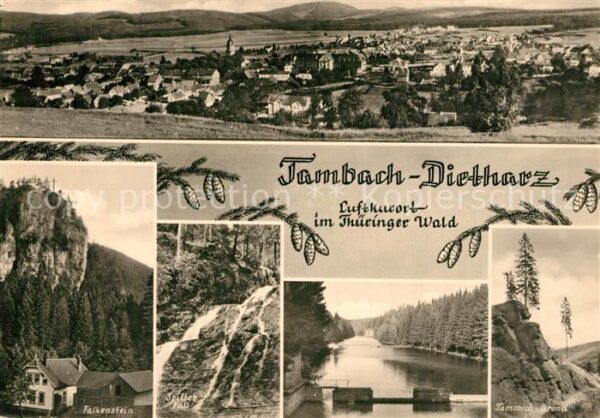 Tambach-Dietharz Gesamtansicht Falkenstein Wasserfall Ta