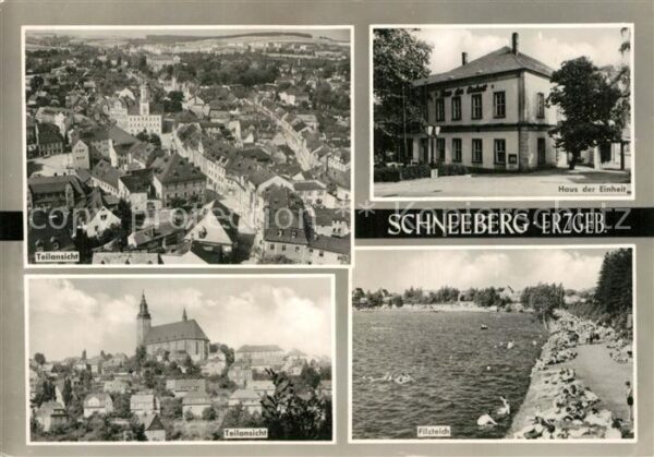 Schneeberg Erzgebirge Teilansicht Haus der Einheit Uferpromen