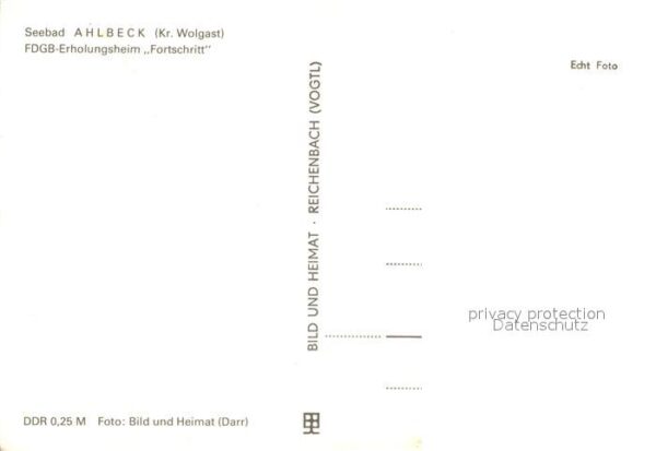 Ahlbeck Ostseebad FDGB Erholungsheim Fortschritt – Bild 2