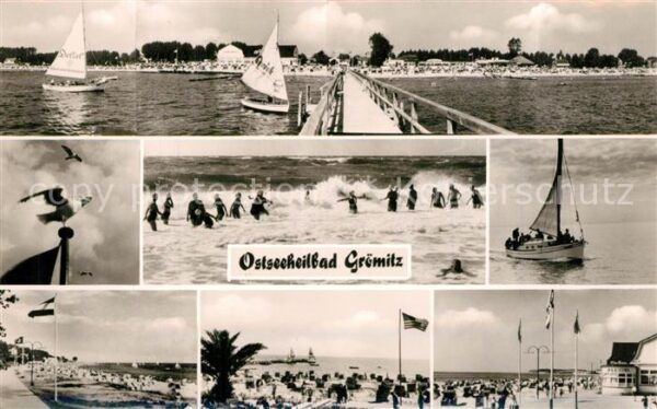 Groemitz Ostseebad Strandpartien Seebrücke Badespass Segel