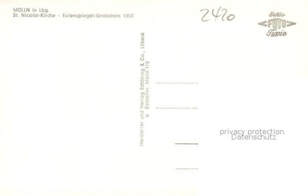 Moelln Lauenburg St Nicolai Kirche Eulenspiegel Grabstei – Bild 2