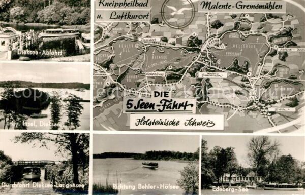 Malente-Gremsmuehlen Dieksee Abfahrt Karte Durchfahrt Diekse