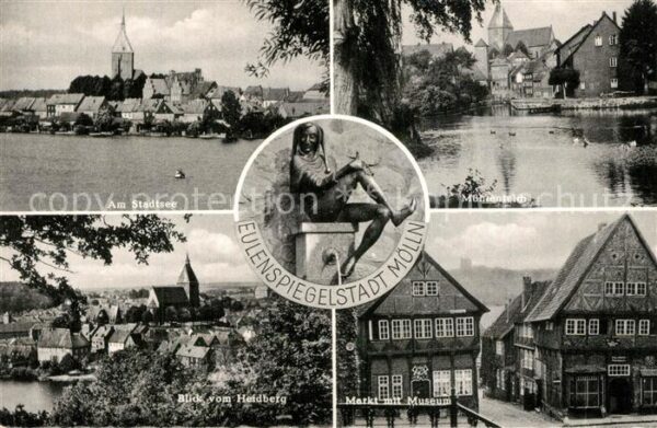 Moelln Lauenburg Stadtsee Mühlenteich Blick vom Heidberg