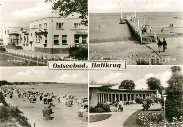 Haffkrug Ostseebad Strandhalle Brücke Strand Kurgarten