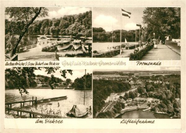 Malente-Gremsmuehlen Anlegebrücke 5-Seen-Fahrt Dieksee Prome