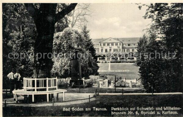 Bad Soden Taunus Park Schwefel- und Wilhelmsbrunnen Kurh