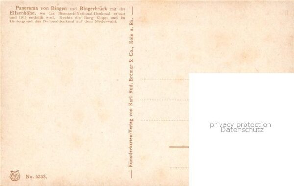 Bingen Rhein mit Bingerbr?ck Elisenh?he K?nstlerkart – Bild 2