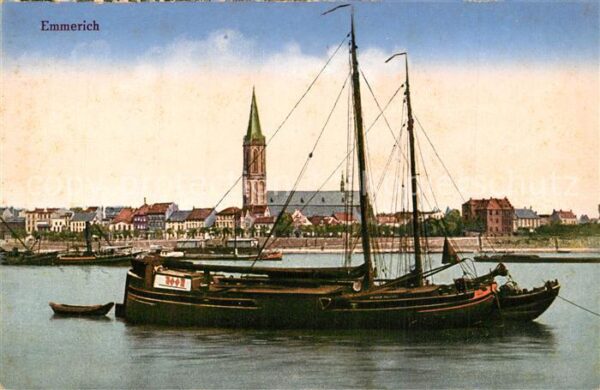 Emmerich Rhein Segelboot auf dem Rhein
