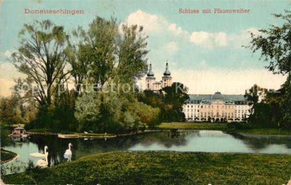 Donaueschingen Schloss mit Pfauenweiher