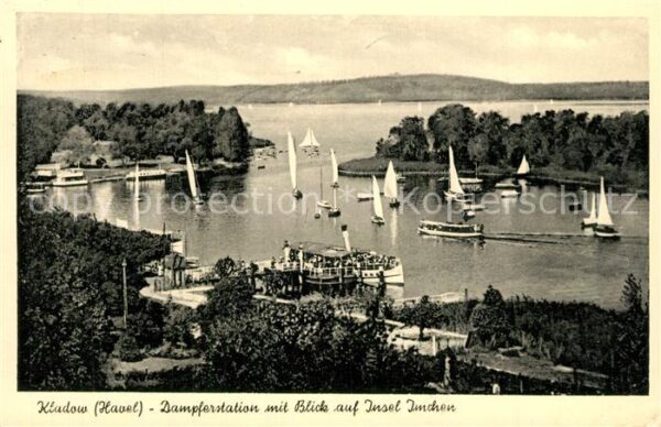Kladow Dampferstation mit Blick auf Insel Imch