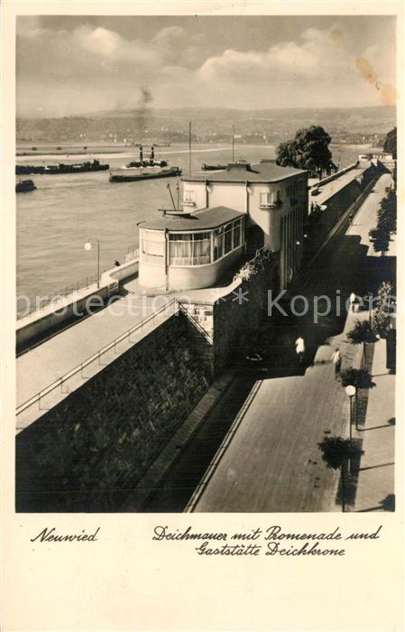 Neuwied Rhein Deichmann mit Promenade und Restaurant