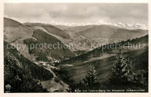 Todtnauberg Panorama Blick ins Wiesental Schwarzwal