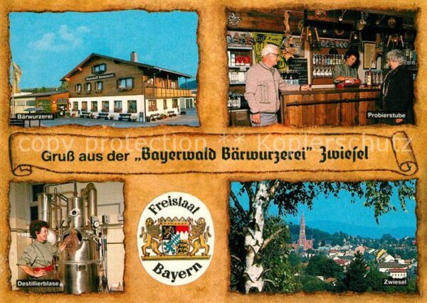 Zwiesel Niederbayern Bayerwald Bärwurzerei Wappen Stadtpanor
