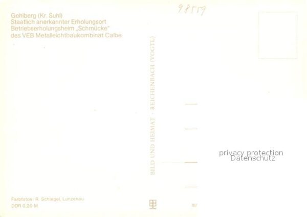 Gehlberg Betriebserholungsheim Schmücke des VEB – Bild 2