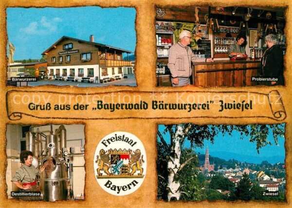 Zwiesel Niederbayern Bayerwald Bärwurzerei Wappen Stadtpanor