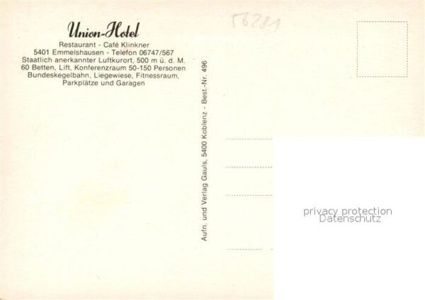 Emmelshausen Union Hotel Restaurant Festtafel Kaminz – Bild 2