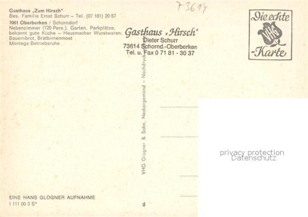 Oberberken Gasthaus Zum Hirsch – Bild 2