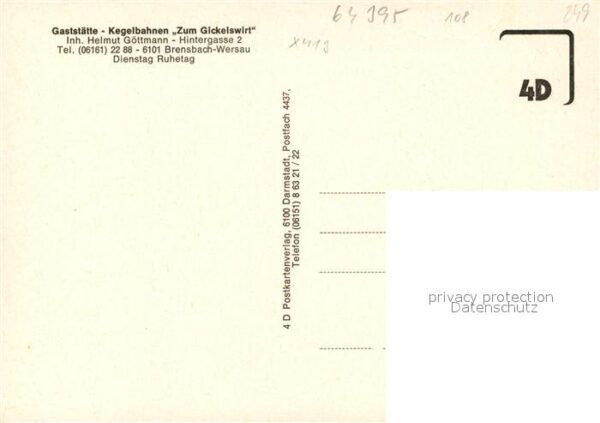 Wersau Odenwald Gaststätte Zum Gickelswirt – Bild 2