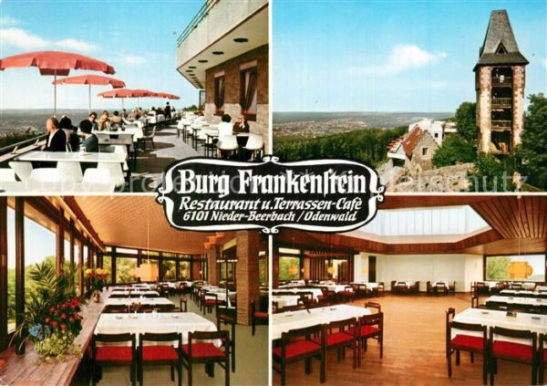 Nieder-Beerbach Burg Frankenstein Restaurant Terrassenc