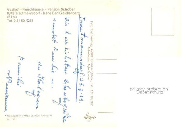 Trautmannsdorf Oststeiermark Gasthof Fleischhauerei Pension Schober – Bild 2
