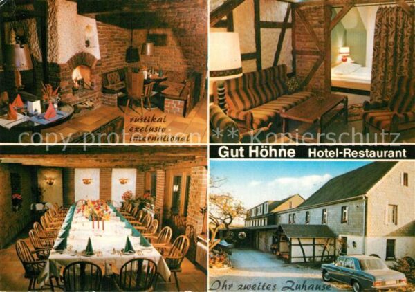 Metzkausen Hotel Restaurant Gut Höhne Festtafel Ka