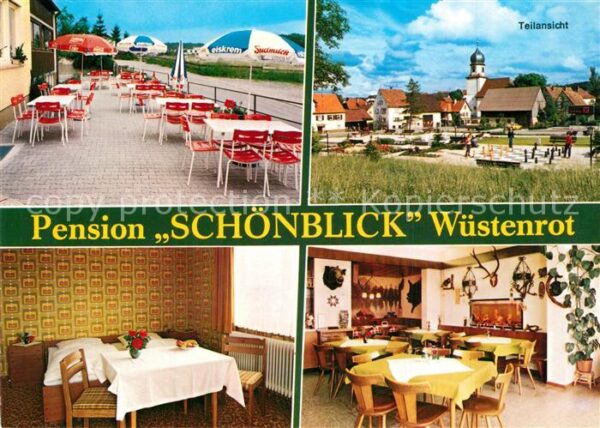 Wuestenrot Pension Schönblick Gastraum Terrasse Bo