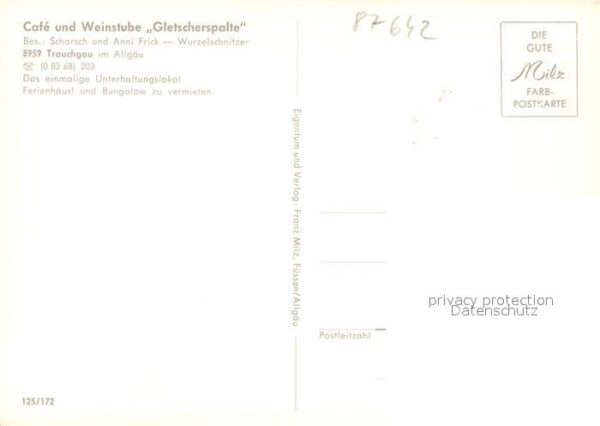 Trauchgau Cafe Weinstube Gletscherspalte Gastraum – Bild 2